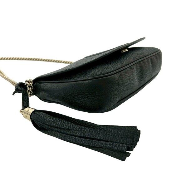 GUCCI Authentic Black Leather Shoulder Bag - Picture 7 of 10